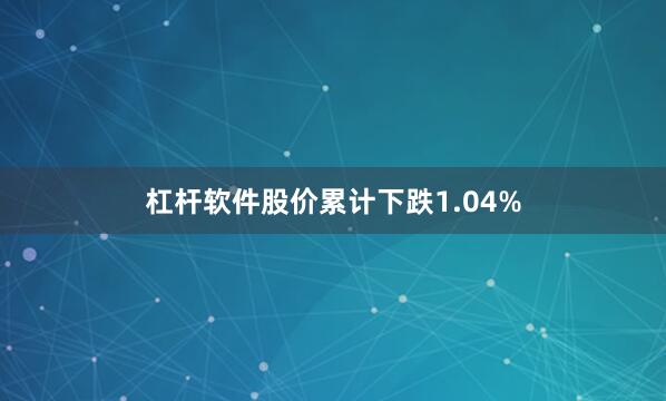 杠杆软件股价累计下跌1.04%